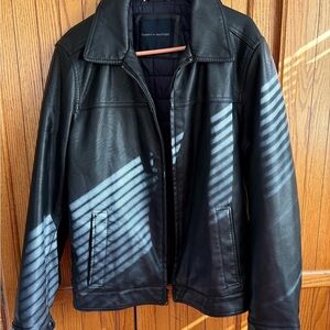 Tommy Hilfiger Men's Faux Black Leather Jacket
